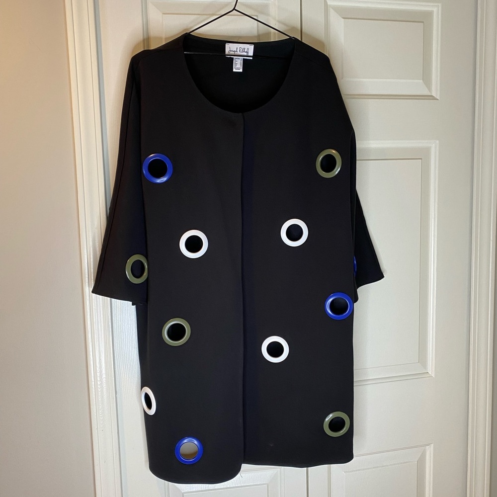 Joseph Ribkoff blazer with all-over multi-color eyelet